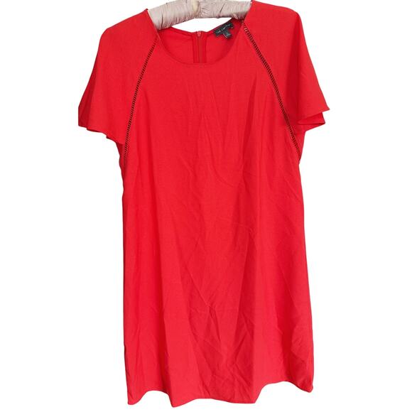 The Limited Shift Dress Small Butterfly Sleeve Classic Feminine Event Pink Red - Picture 2 of 6